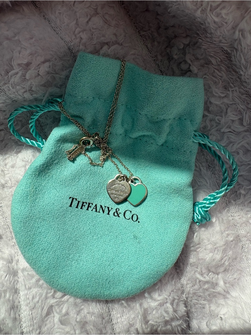 Tiffany & Co. Heart Pendant Necklace in Tiffany Blue and Sterling - Authentic
